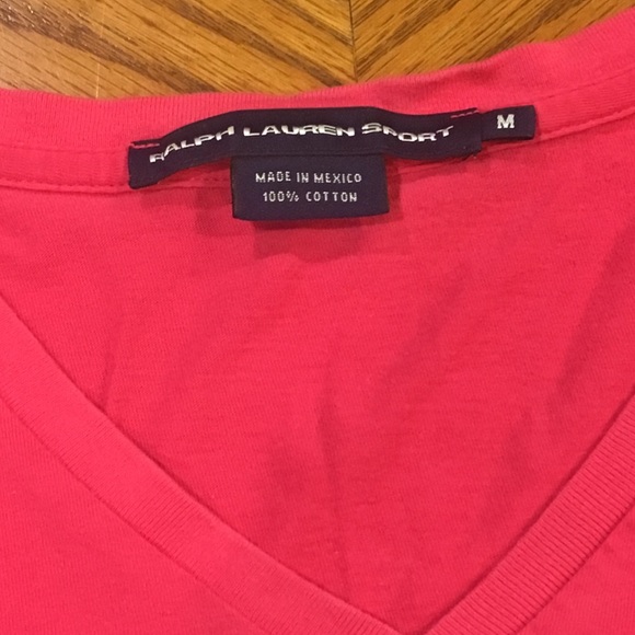Ralph Lauren Sport Pink V Neck - Picture 2 of 3